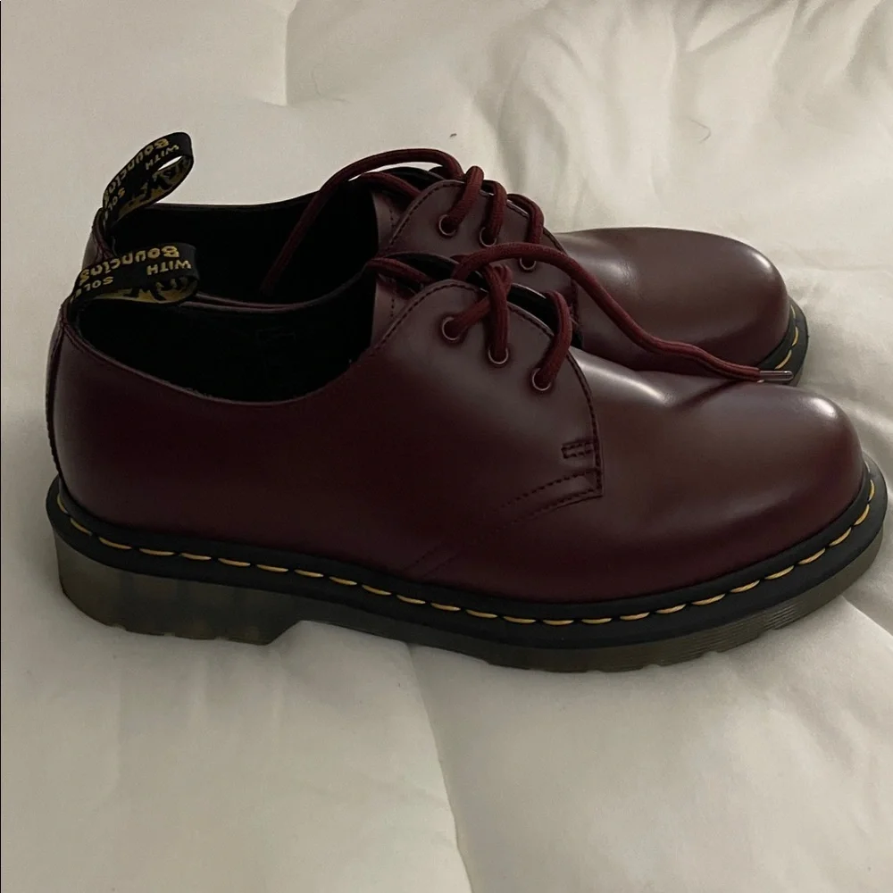 Dr. Martens 1461 Iced Smooth Leather Oxfords in Cherry Red